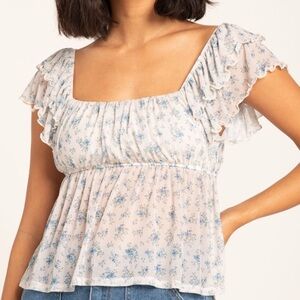 Sheer Babydoll Blouse - RSQ brand from Tilly’s